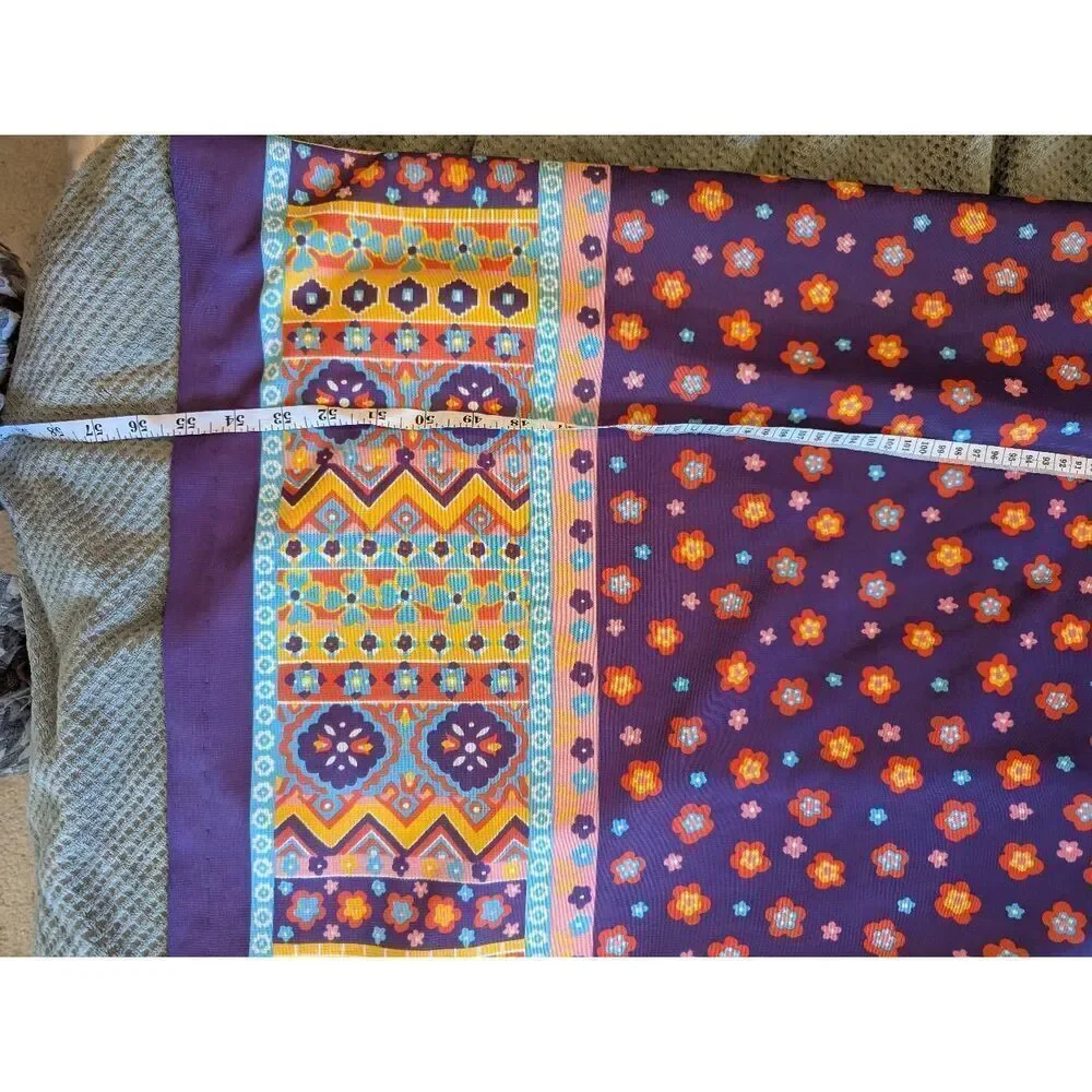 Vintage Corky Craig Women's Small Purple Floral Sleeveless Maxi Dress BOHO - Picture 4 of 6